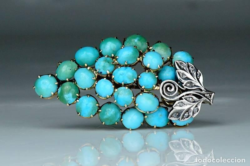 Jewelry: Joias - Pregadeira de Platina e Ouro - Art Deco (1623)