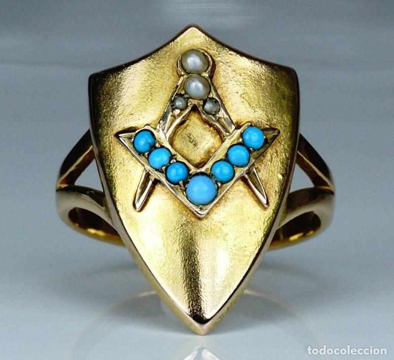 Joaillerie: Joias - Anel de Ouro - Ma&ccedil;onaria (2127)