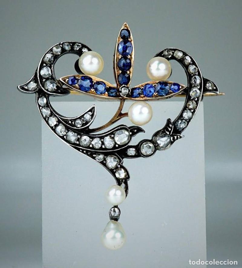 Joyeria: Joias - Pregadeira de Ouro e prata - Art Nouveau (1628)