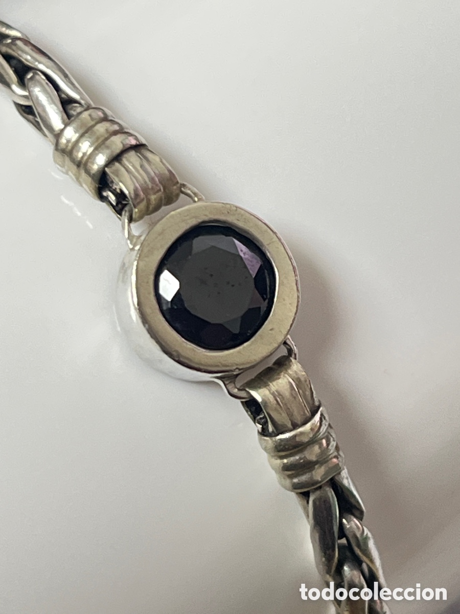Joyeria: Pulsera trenzada artesanal italiana 925 de plata de ley /pul104