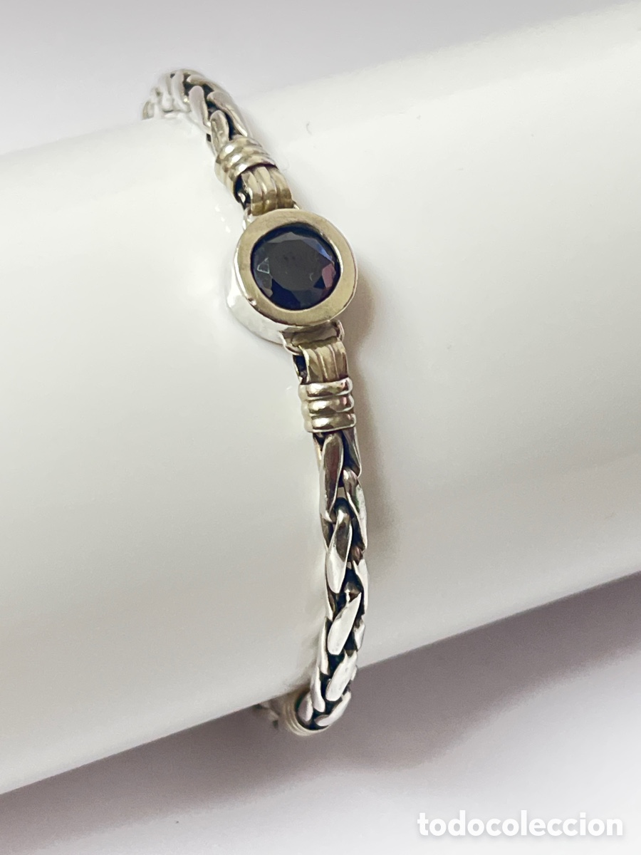 Joyeria: Pulsera trenzada artesanal italiana 925 de plata de ley /pul104