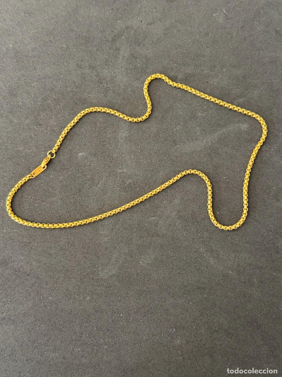 Joyeria: Cadena de eslabones rol&oacute;, llena en oro de 18K, 3 mm grosor, longitud 50 cm, pesa 14,30 gramos