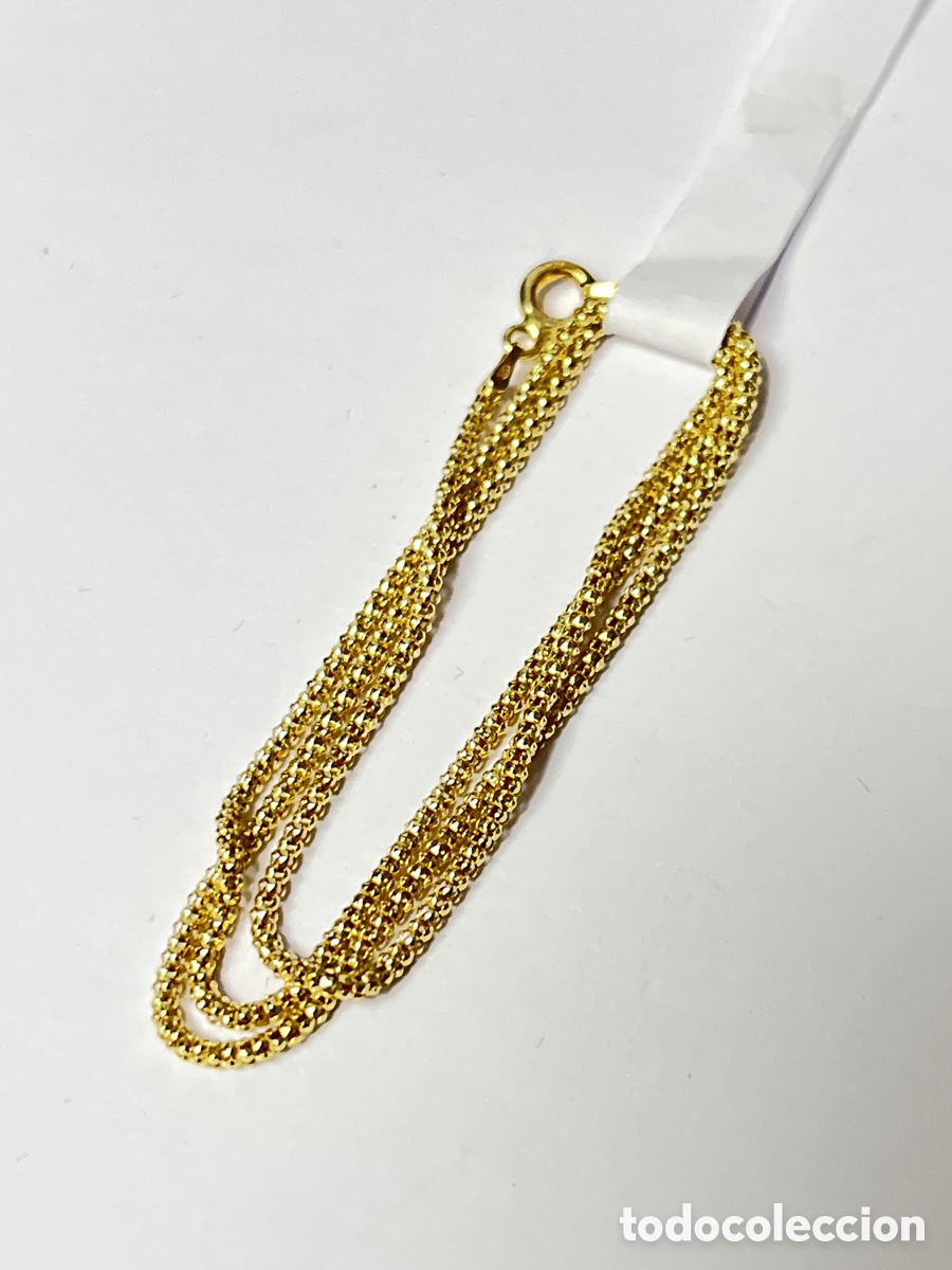 Joyeria: Cadena tipo coreana de plata chapada de oro - 41cm /CA346 - Foto 1