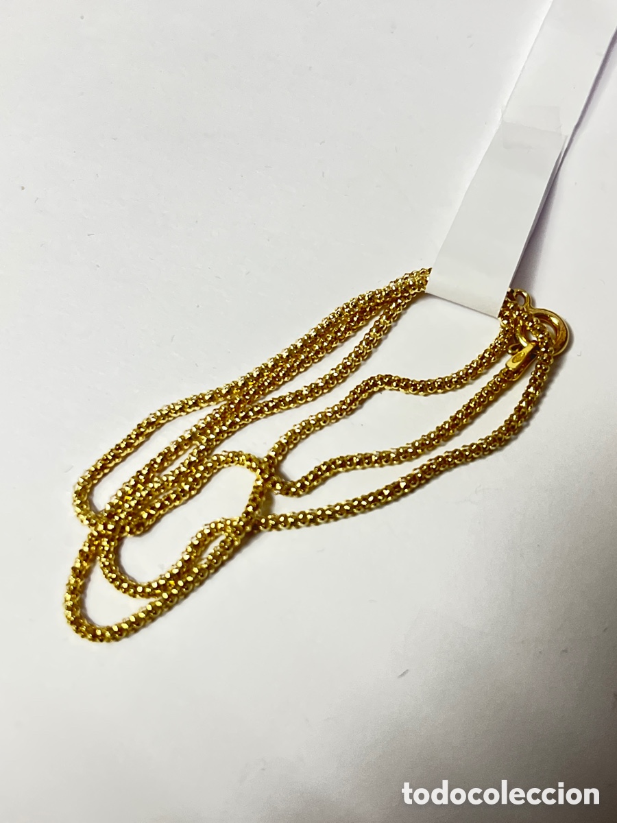 Joyeria: Cadena tipo coreana de plata chapada de oro - 41cm /CA346 - Foto 3