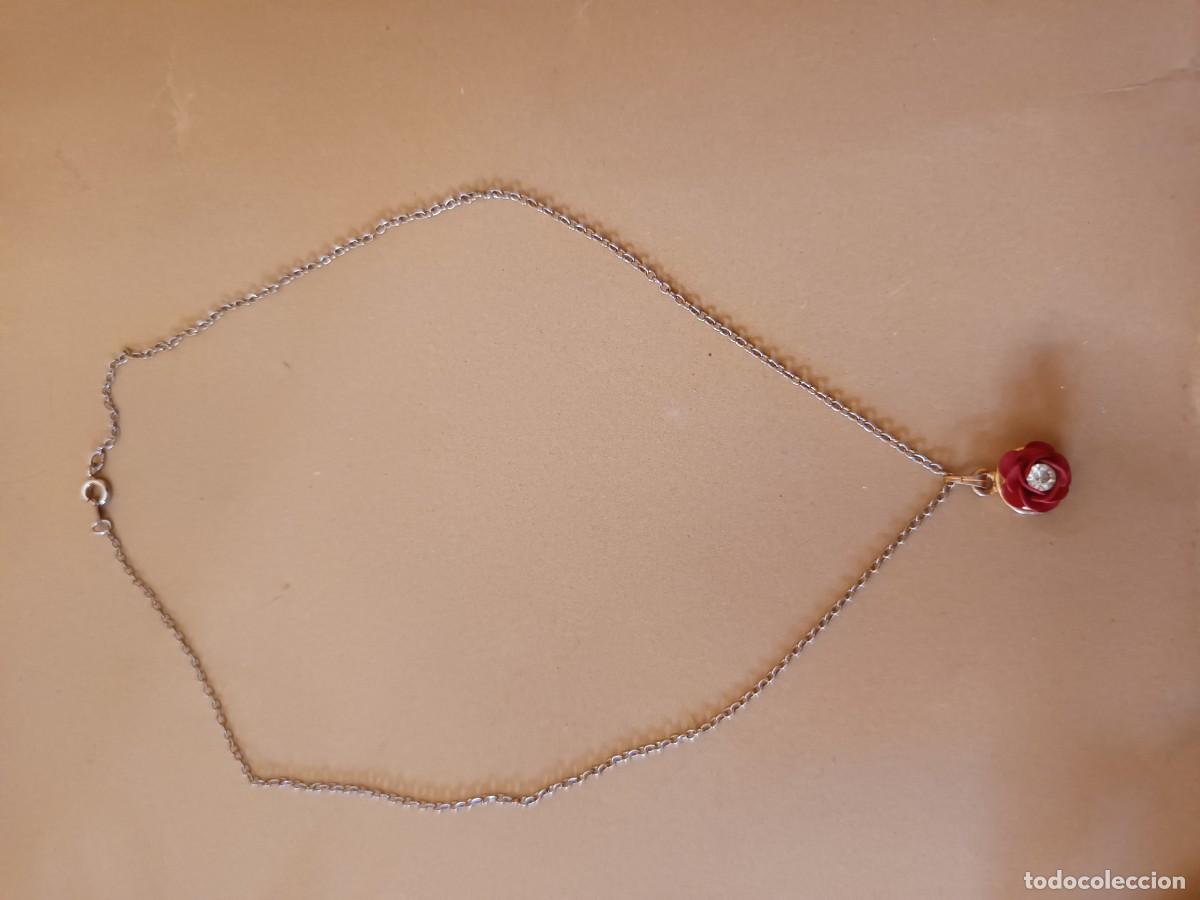 Joyeria: Collar con rosa y brillante. Bisuter&iacute;a