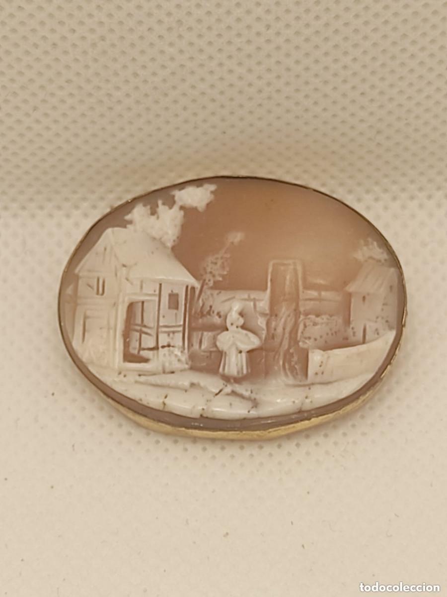 Joyeria: Broche antiguo camafeo