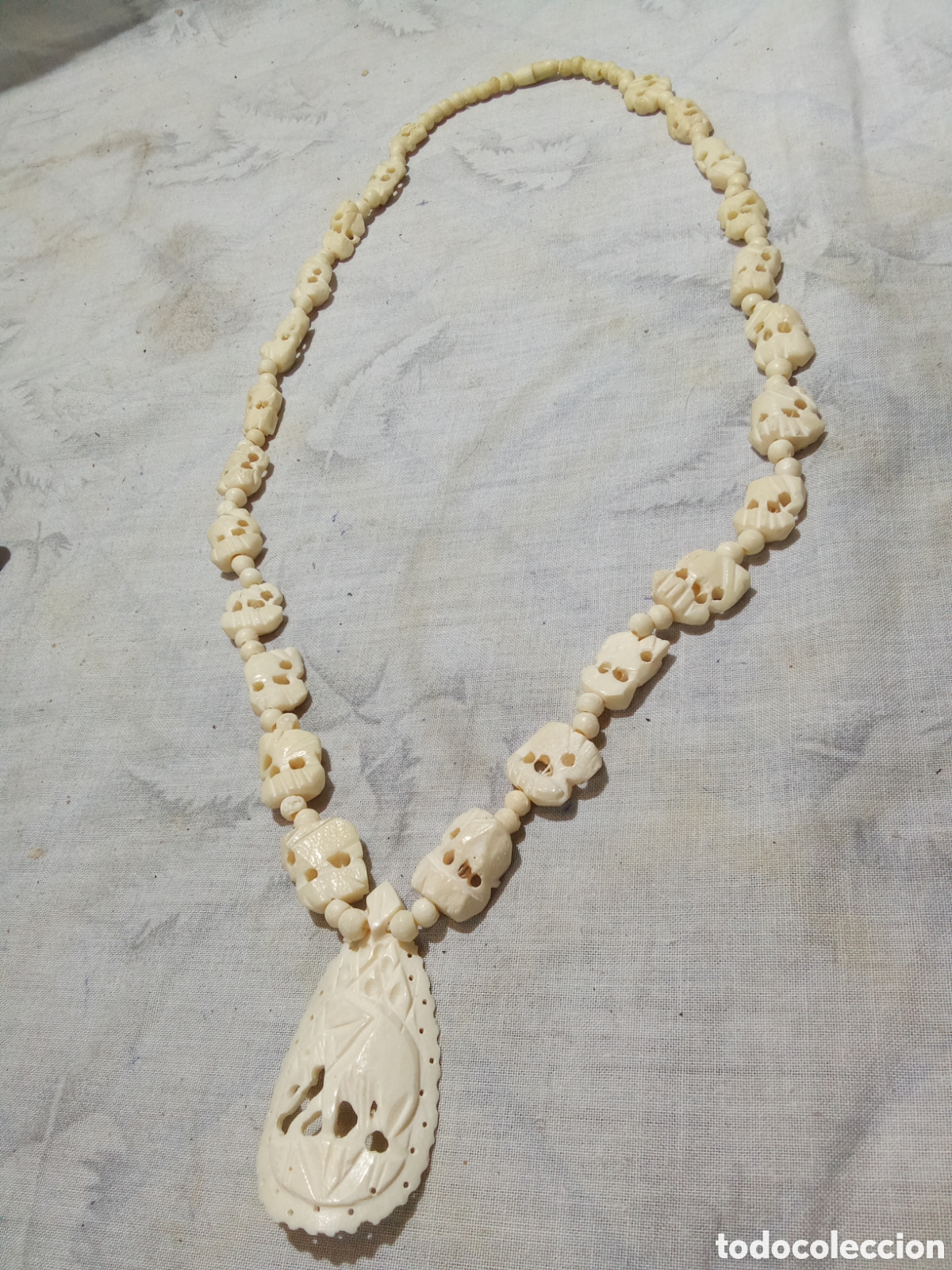 Joyeria: PRECIOSO COLLAR AFRICANO EN HUESO O MARFIL