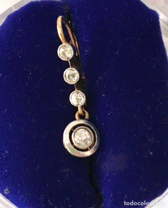 Joyeria: Pendientes de oro con diamantes