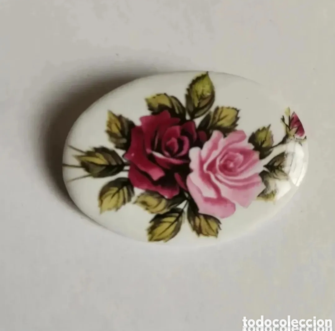 Joyeria: precioso broche camafeo porcelana 4,5x3cm