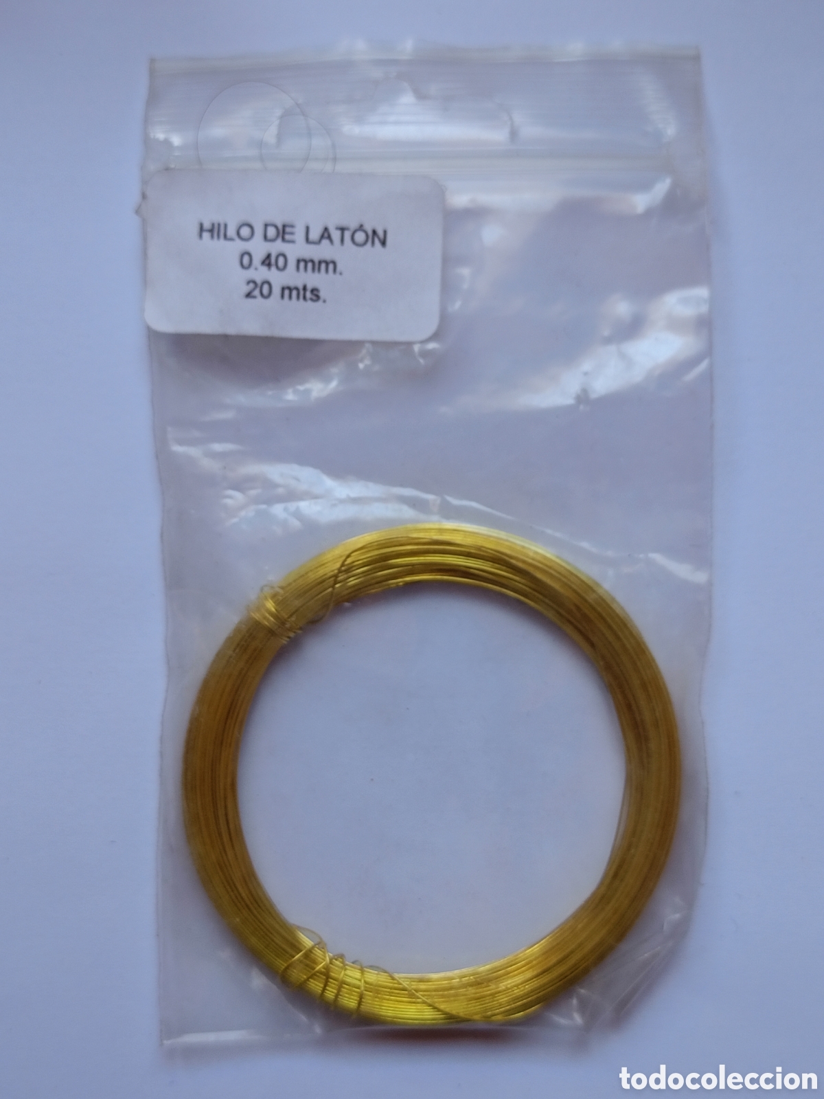 Joyeria: Hilo de lat&oacute;n dorado para bisuter&iacute;a 0,40 mm 20m