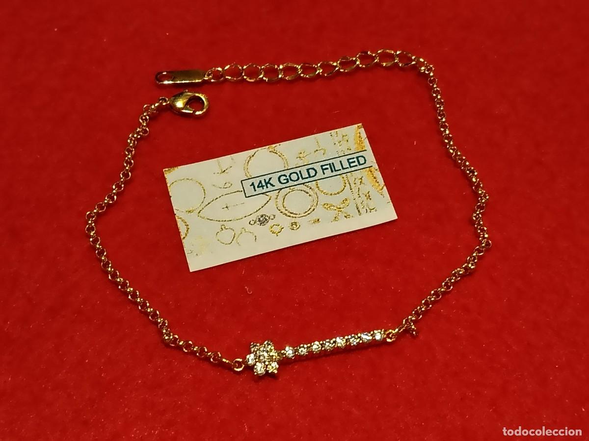 Joalharia: PRECIOSA TOBILLERA CON ESTRELLA CON CIRCONITA EN GOLD FILLED 14K, DISE&Ntilde;O EXCLUSIVO
