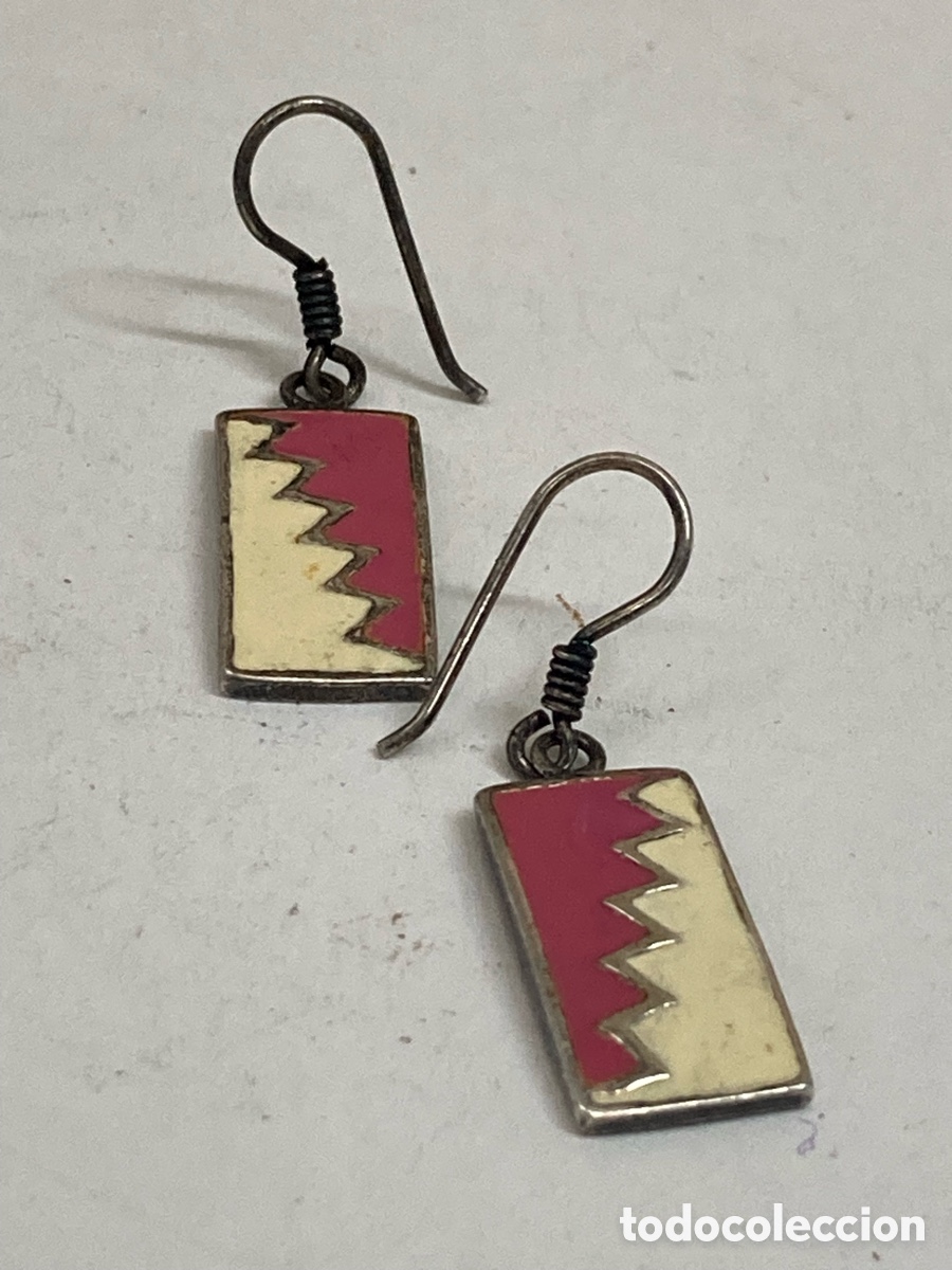 Joyeria: Pendientes de plata esmaltado P451