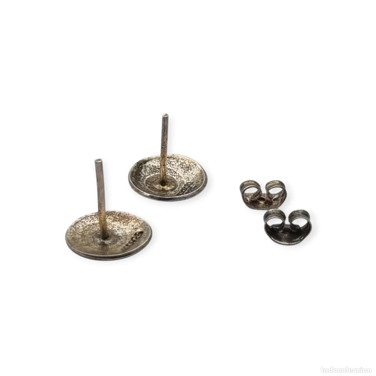 Joyeria: Pendientes Sol de plata 925 con Calendario Azteca de M&eacute;xico, circa 1980