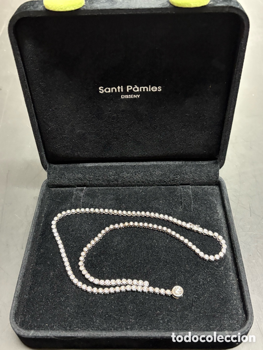 Joyeria: Collar de Oro Blanco 18k. Y diamantes