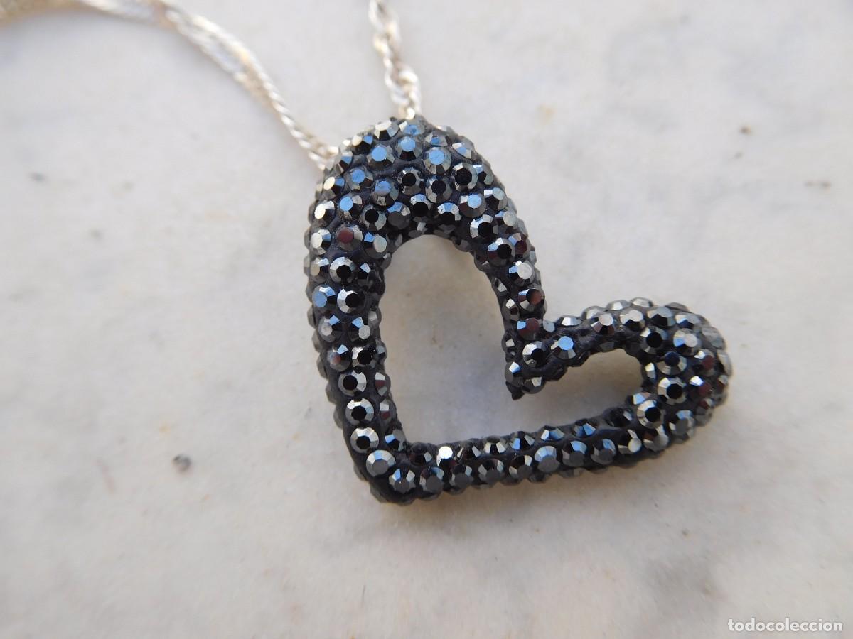 Joyeria: Colgante de plata con forma de coraz&oacute;n y cadena - Foto 2