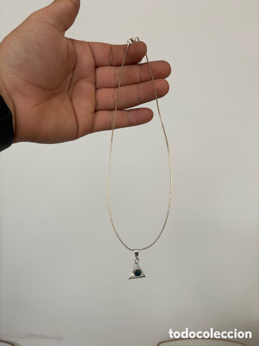 Joyeria: Gargantilla y Colgante pir&aacute;mide &bull; Plata de ley 925