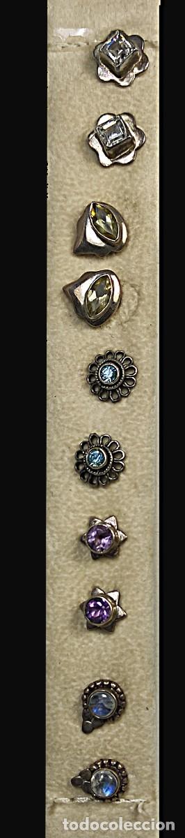 Joyeria: Pendientes de plata con piedras