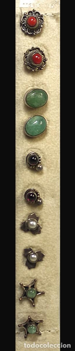 Joyeria: Pendientes de plata con piedras