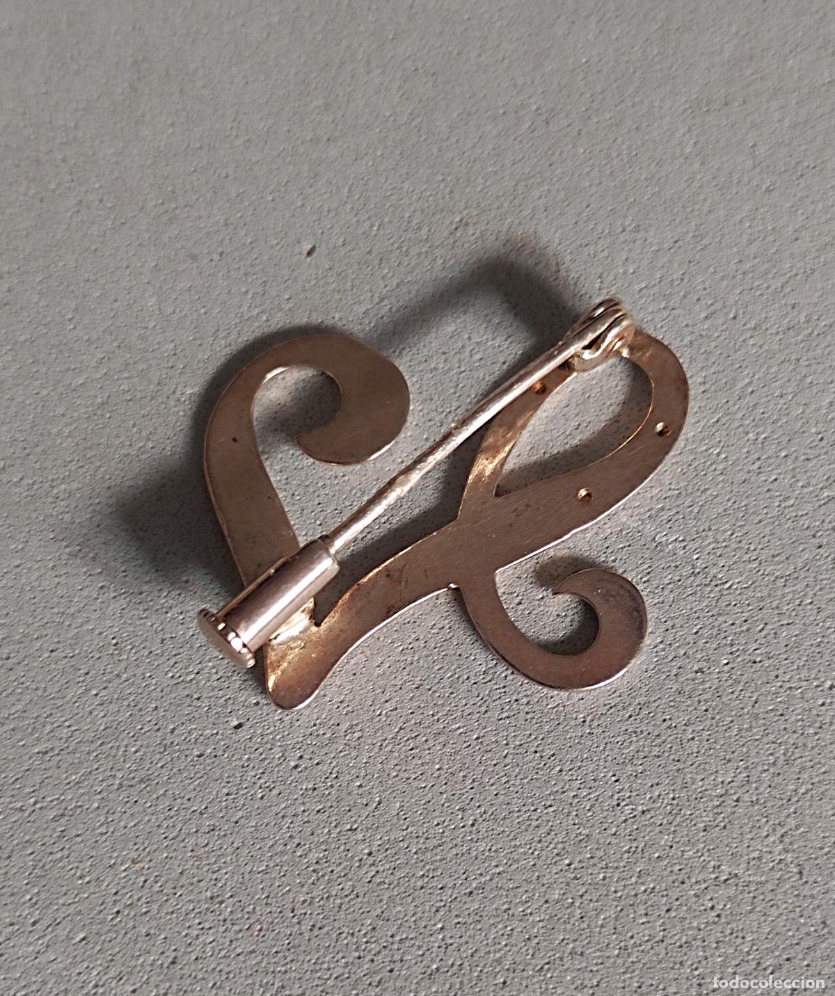 Joyeria: Broche de plata de ley, letra L - Foto 2