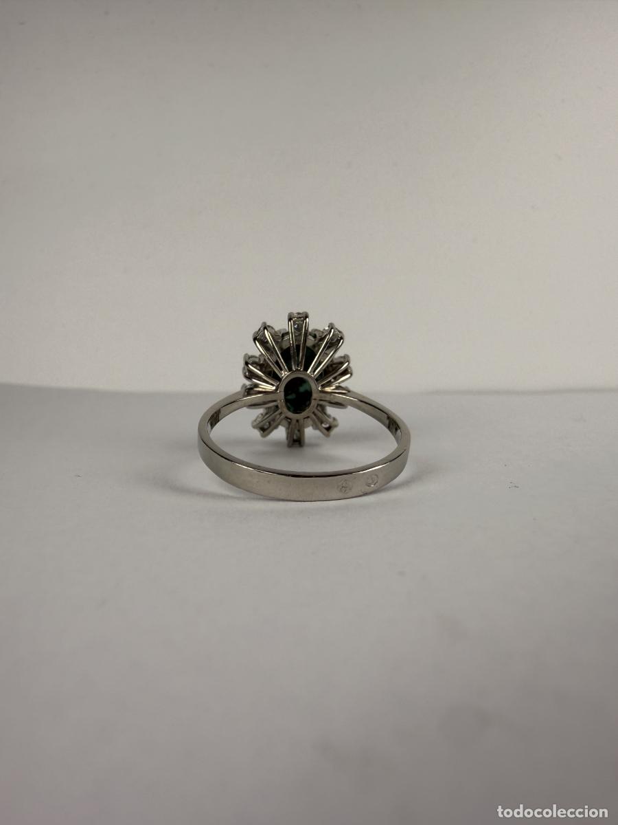 Joyeria: Anillo Oro Blanco 18k Jade y Diamantes - Foto 4