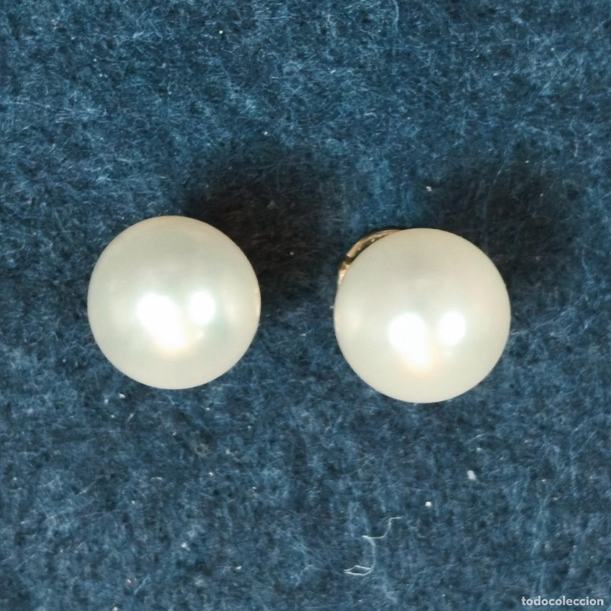 Gioielleria: PENDIENTES DE ORO AMARILLA PERLAS AUSTRALIANAS 13 MM. ORO 18 KTES.SIST. PRESION