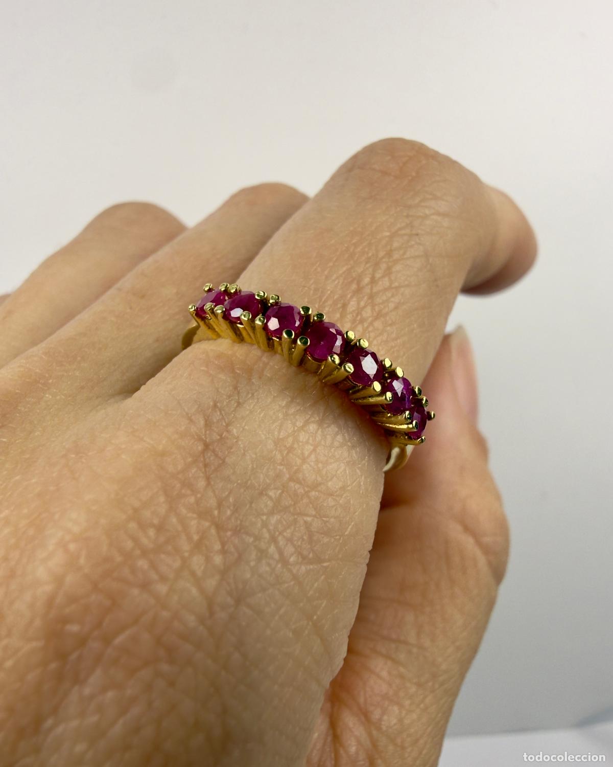 Joyeria: Anillo Oro 18k con Rub&iacute;es - Foto 6
