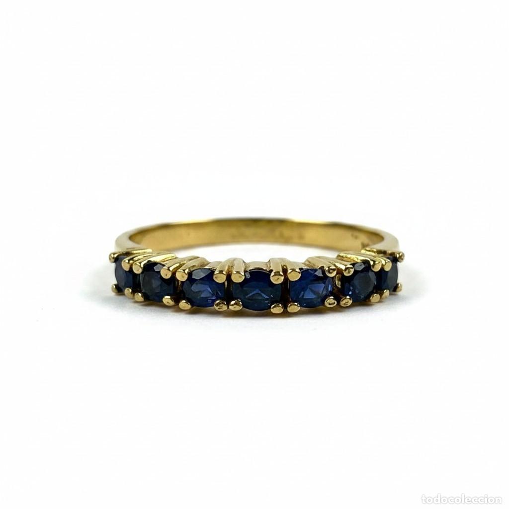 Joyeria: Anillo Oro 18k con Zafiros Azules - Foto 1