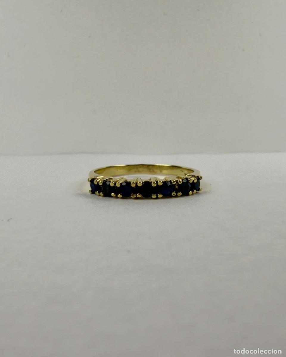 Joyeria: Anillo Oro 18k con Zafiros Azules - Foto 2