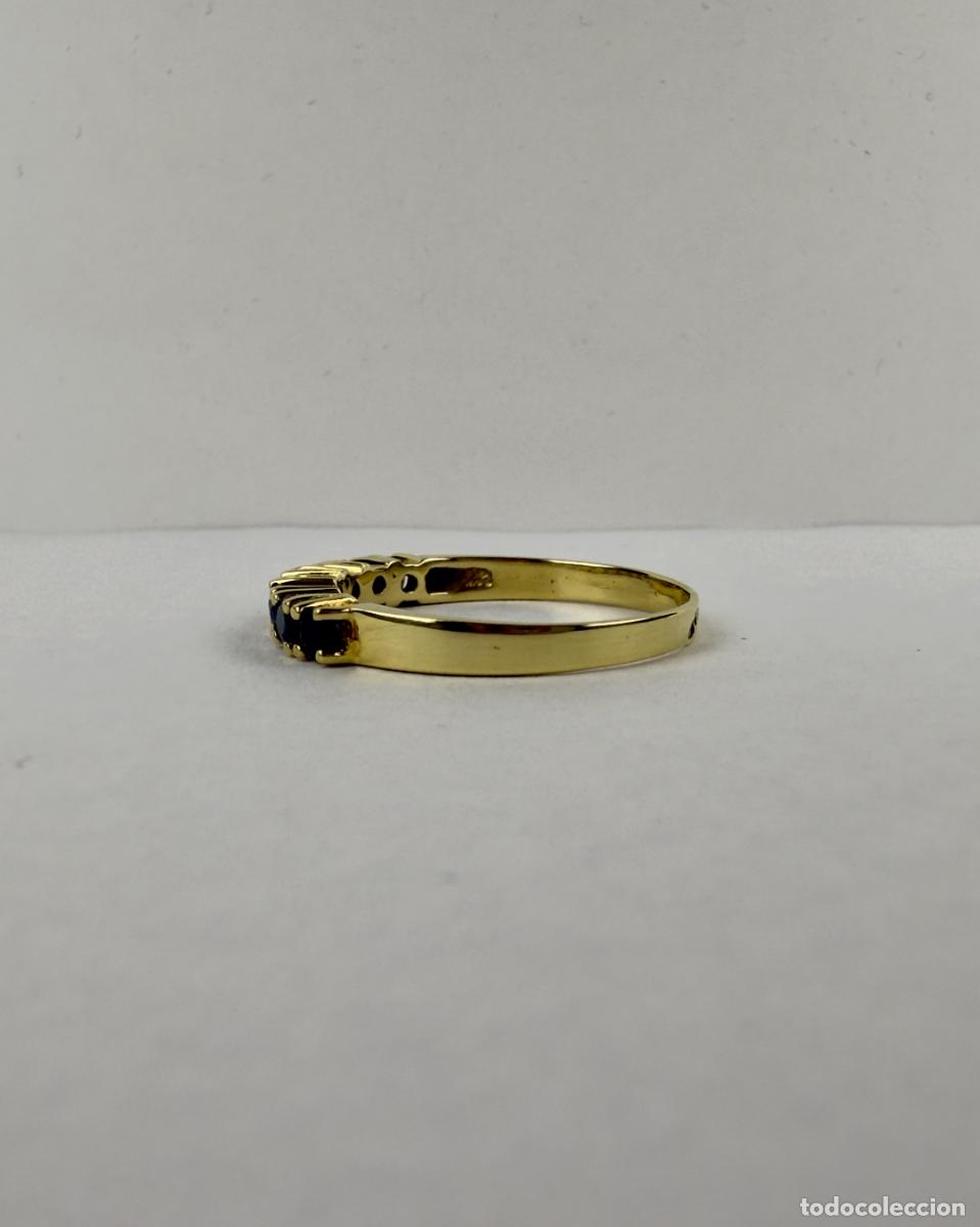 Joyeria: Anillo Oro 18k con Zafiros Azules - Foto 3