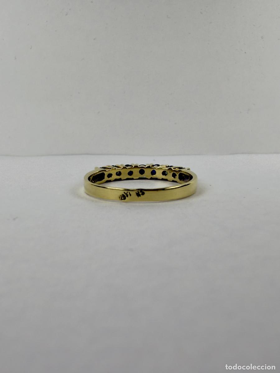 Joyeria: Anillo Oro 18k con Zafiros Azules - Foto 4