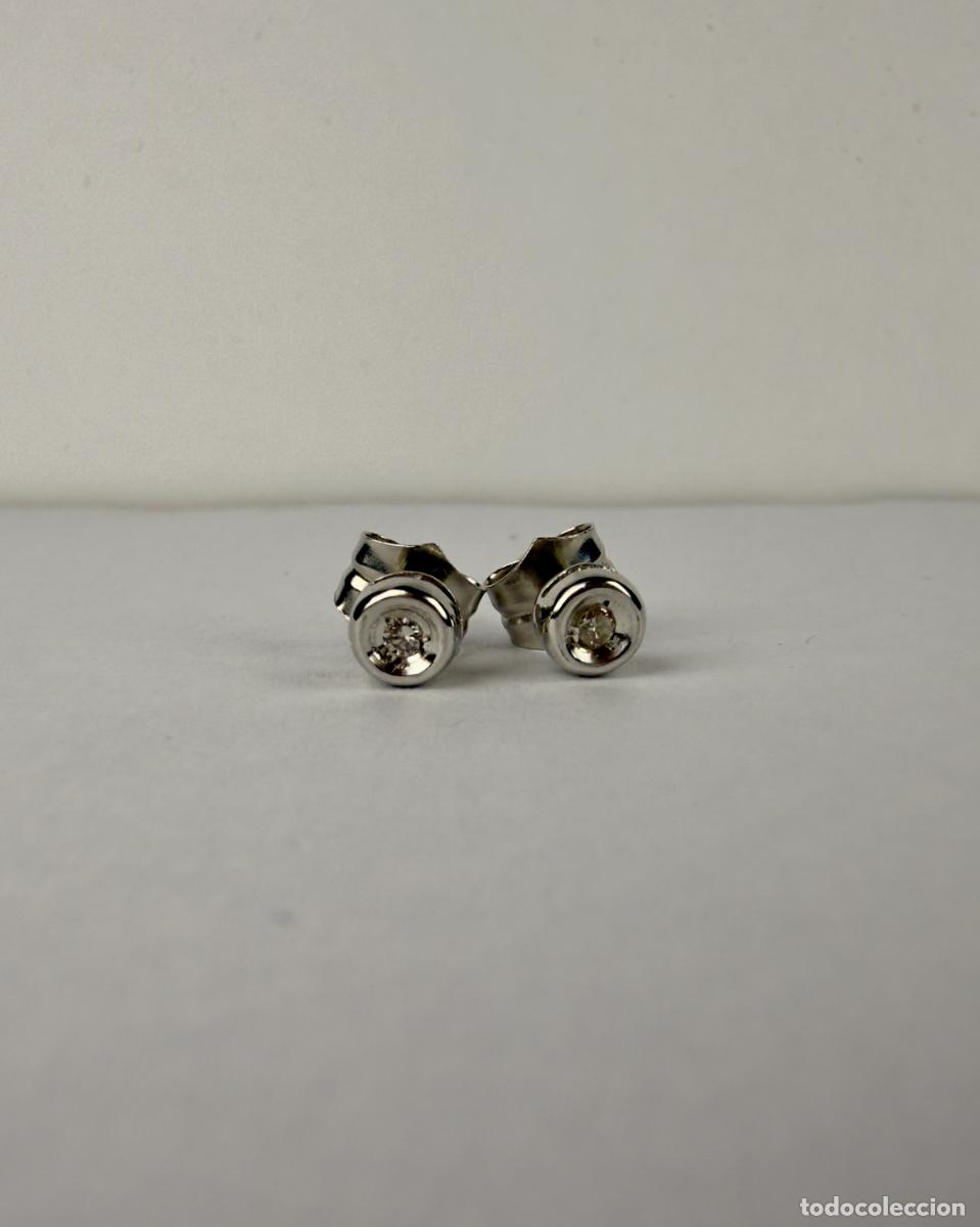 Joyeria: Pendientes Oro Blanco 18k Diamantes - Foto 2