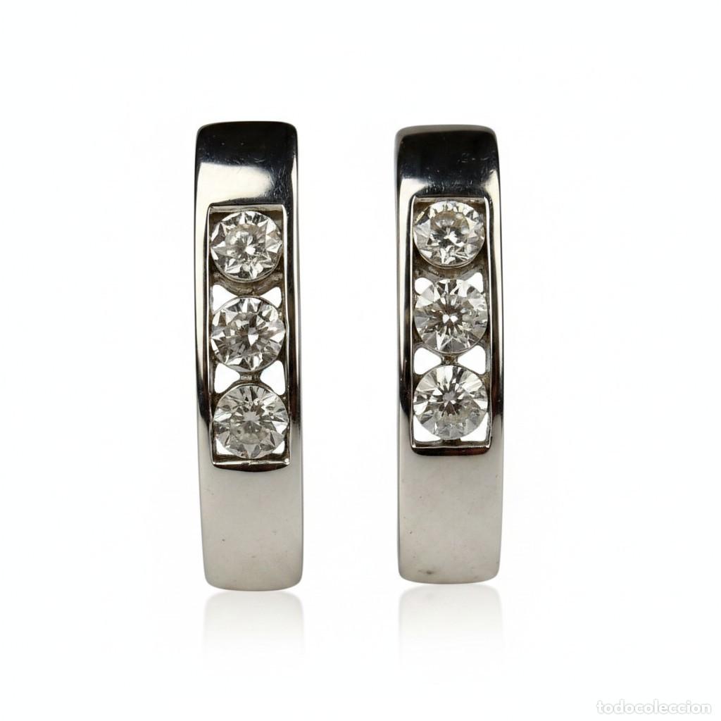 Joyeria: Pendientes Oro Blanco Diamantes - Foto 1