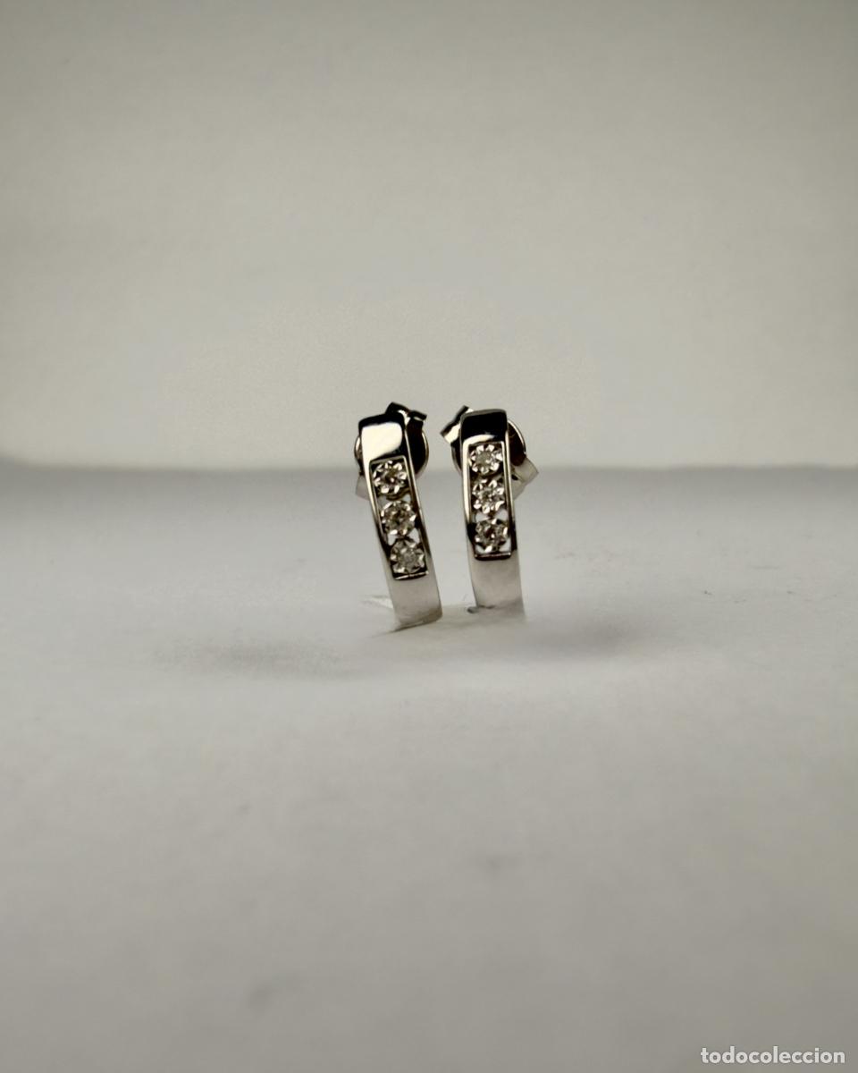 Joyeria: Pendientes Oro Blanco Diamantes - Foto 2