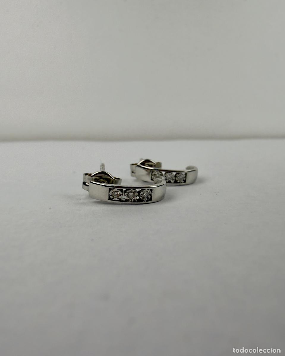 Joyeria: Pendientes Oro Blanco Diamantes - Foto 4