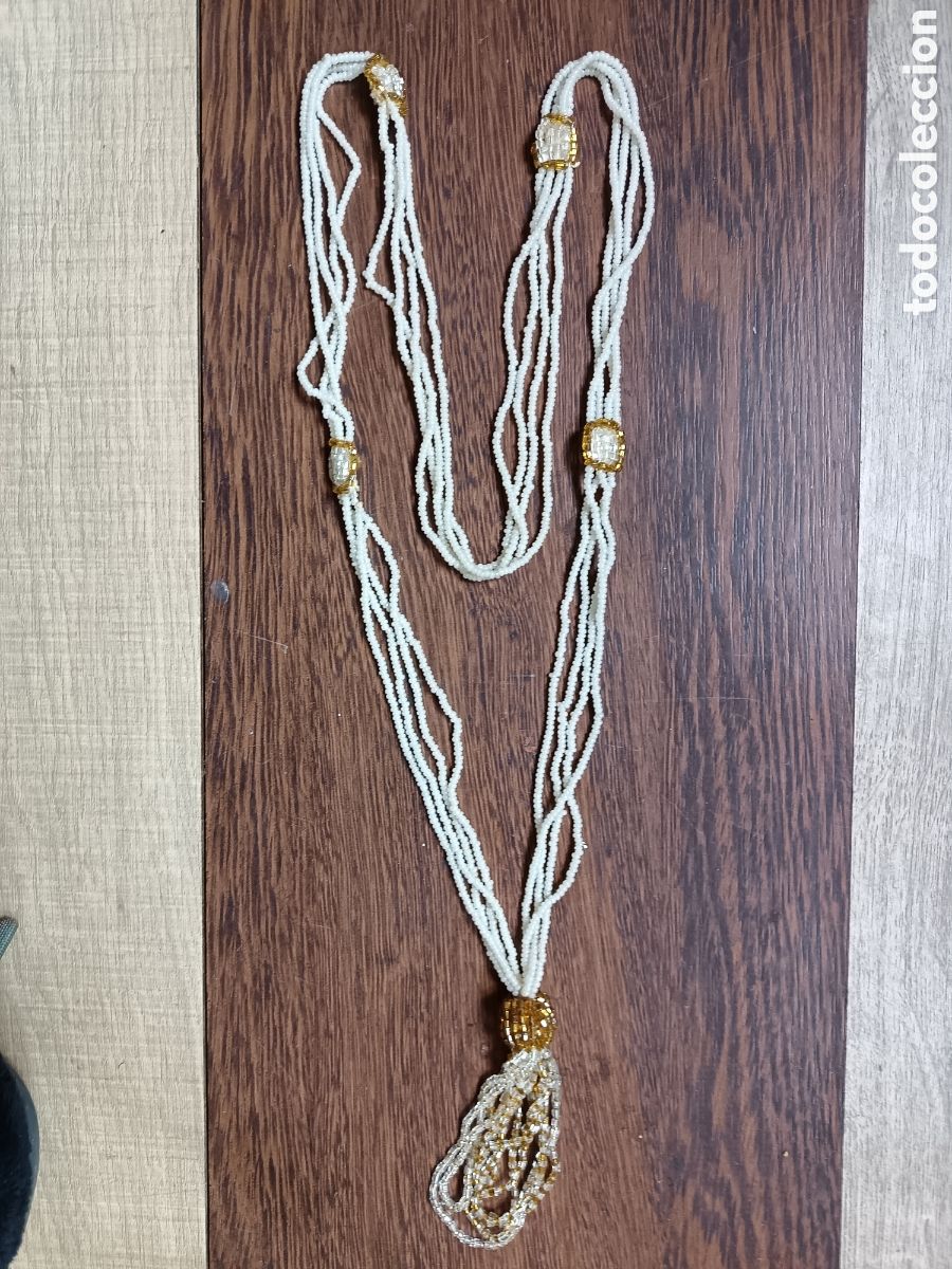 Joyeria: Antiguo collar de cuentas de cristal - Foto 2