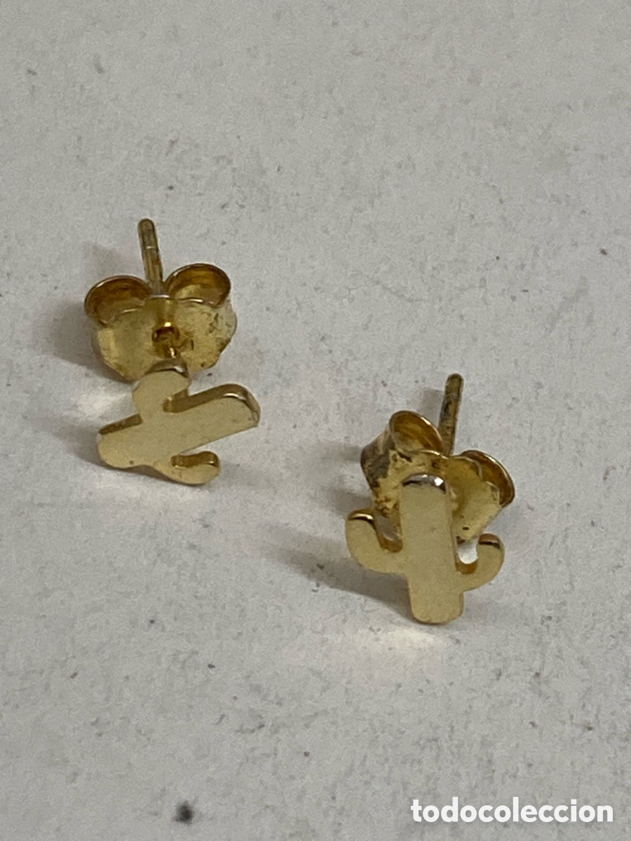 Joyeria: Pendientes de plata dorado P453