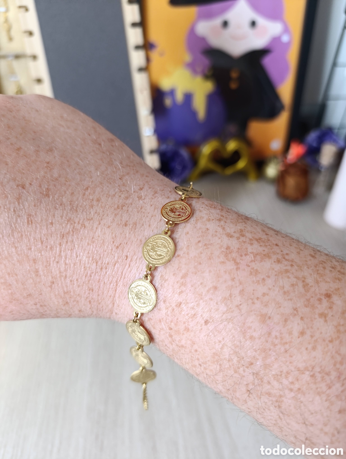 Joyeria: Pulsera medalla San Benito