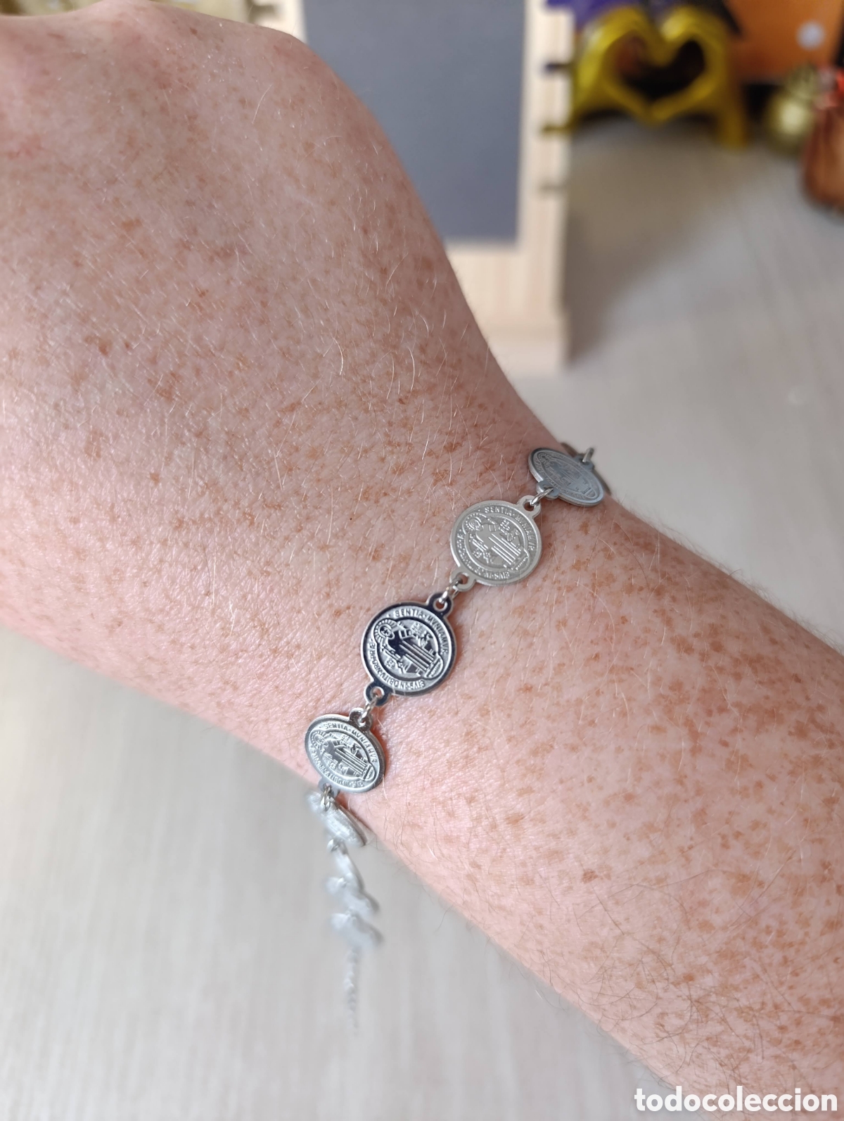 Joyeria: Pulsera plateada san benito