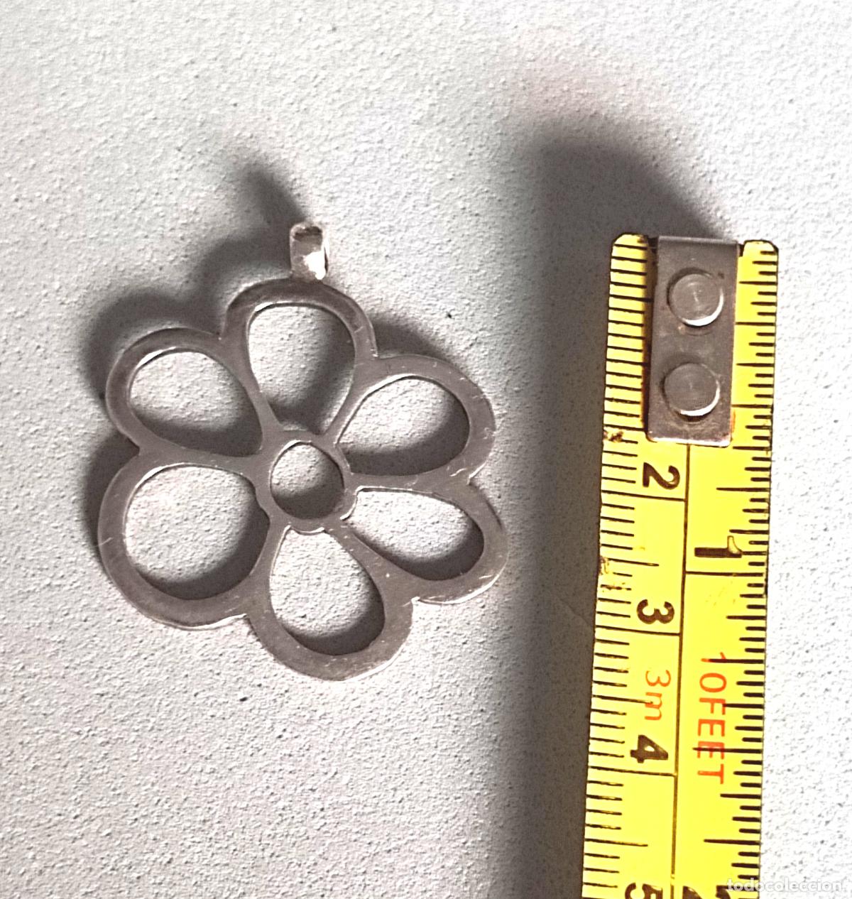Joyeria: Colgante de plata de ley, flor. - Foto 2