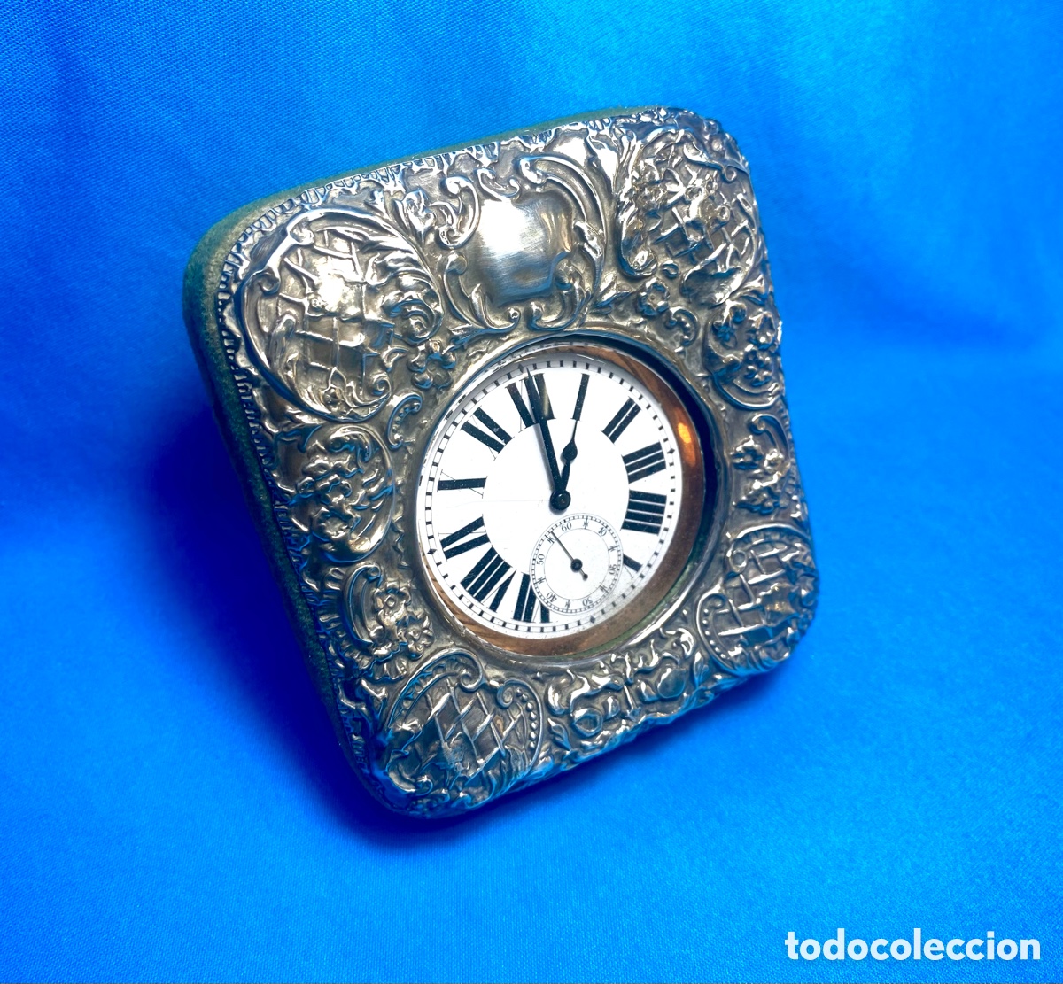 Joyeria: Reloj de bolsillo tipo Goliath en relojera de plata - Foto 2