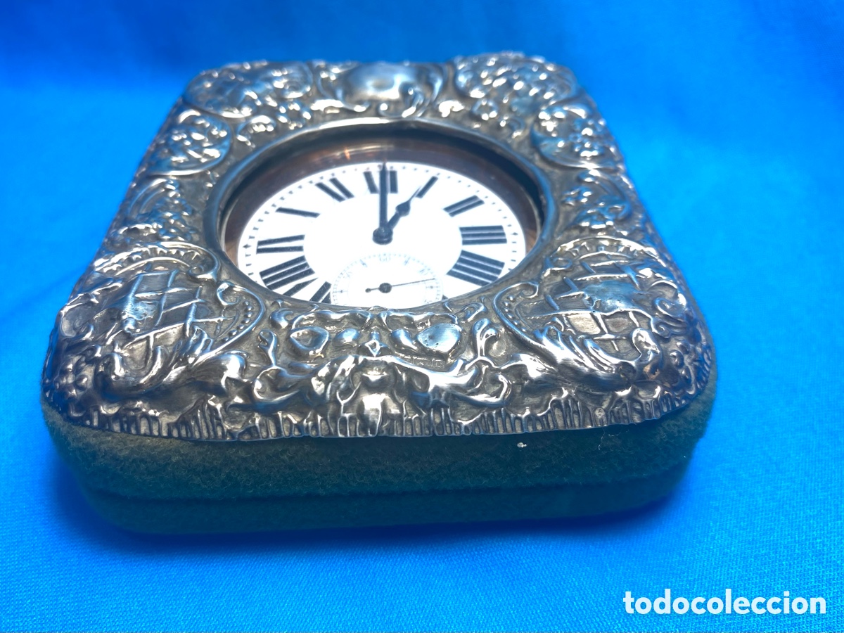 Joyeria: Reloj de bolsillo tipo Goliath en relojera de plata - Foto 4