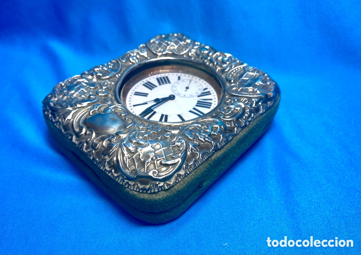 Joyeria: Reloj de bolsillo tipo Goliath en relojera de plata - Foto 6