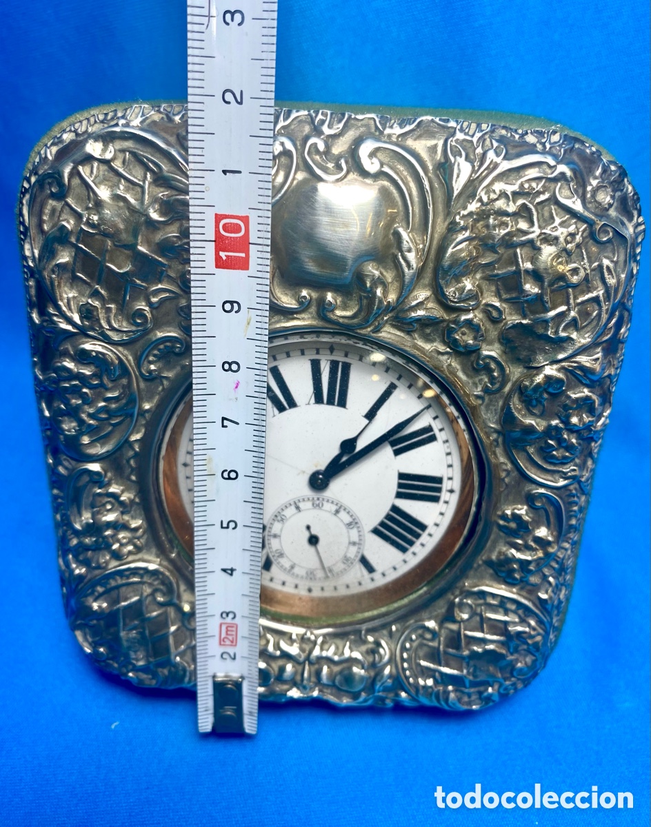 Joyeria: Reloj de bolsillo tipo Goliath en relojera de plata - Foto 8