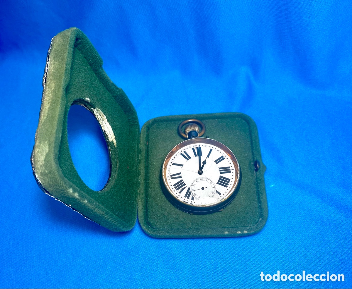 Joyeria: Reloj de bolsillo tipo Goliath en relojera de plata - Foto 12