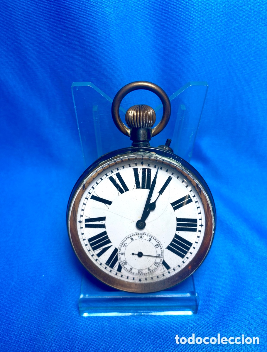 Joyeria: Reloj de bolsillo tipo Goliath en relojera de plata - Foto 13
