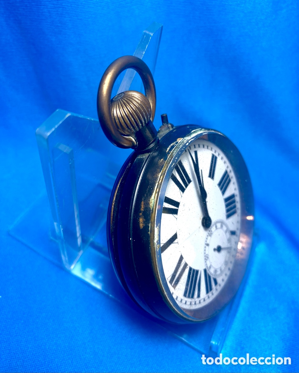 Joyeria: Reloj de bolsillo tipo Goliath en relojera de plata - Foto 14