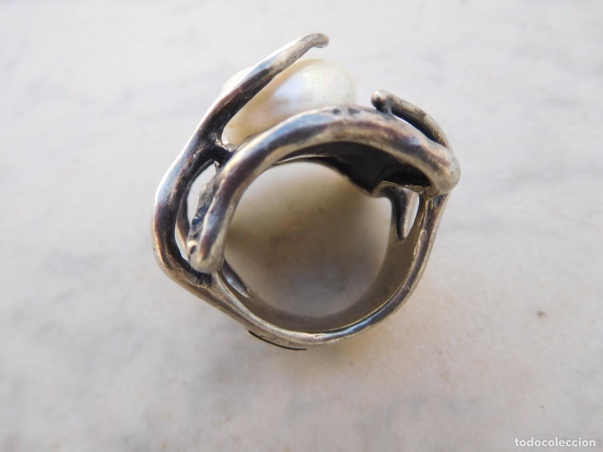 Joyeria: Anillo de plata vintage dise&ntilde;o perla - Foto 3