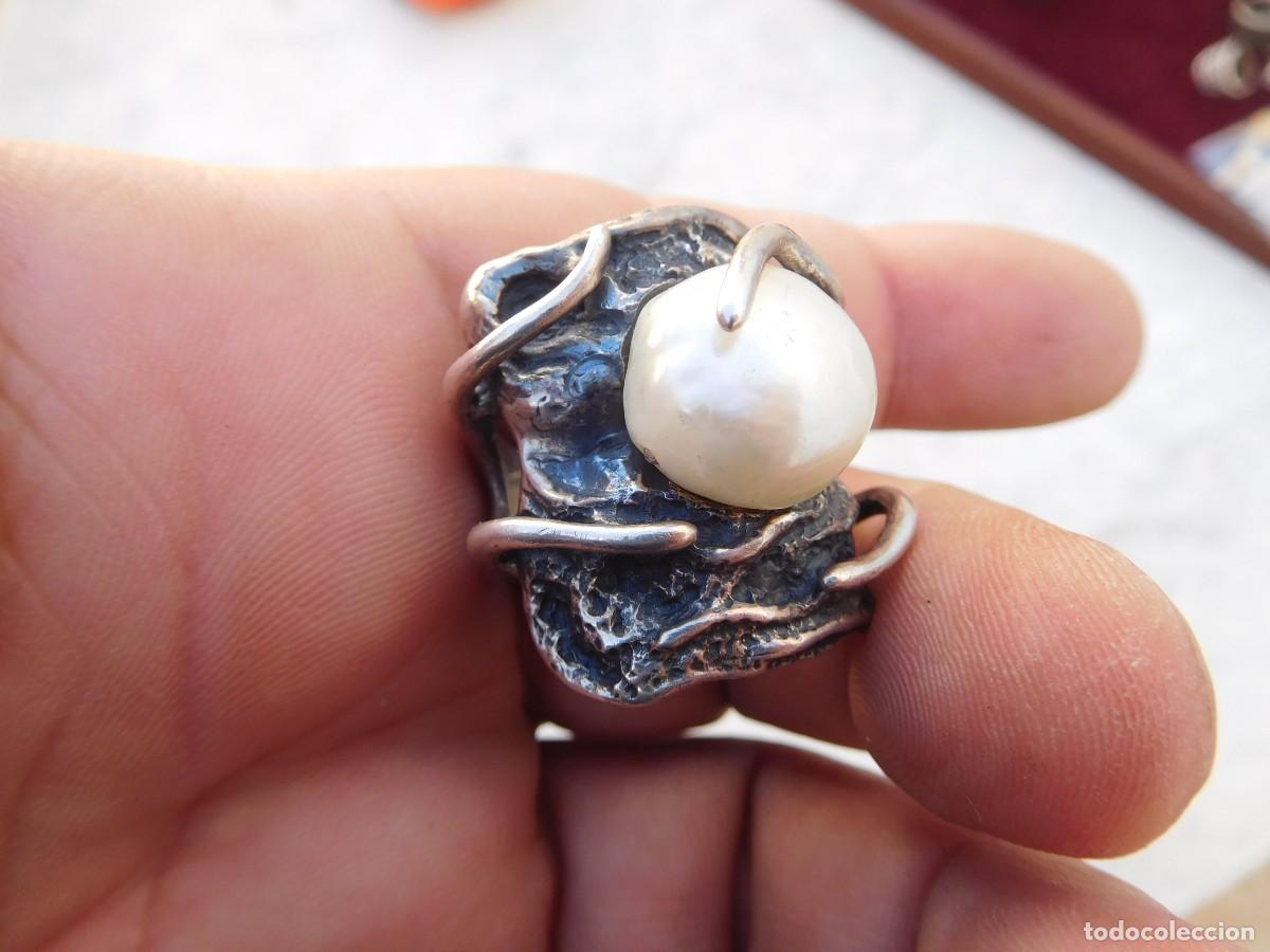 Joyeria: Anillo de plata vintage dise&ntilde;o perla - Foto 5