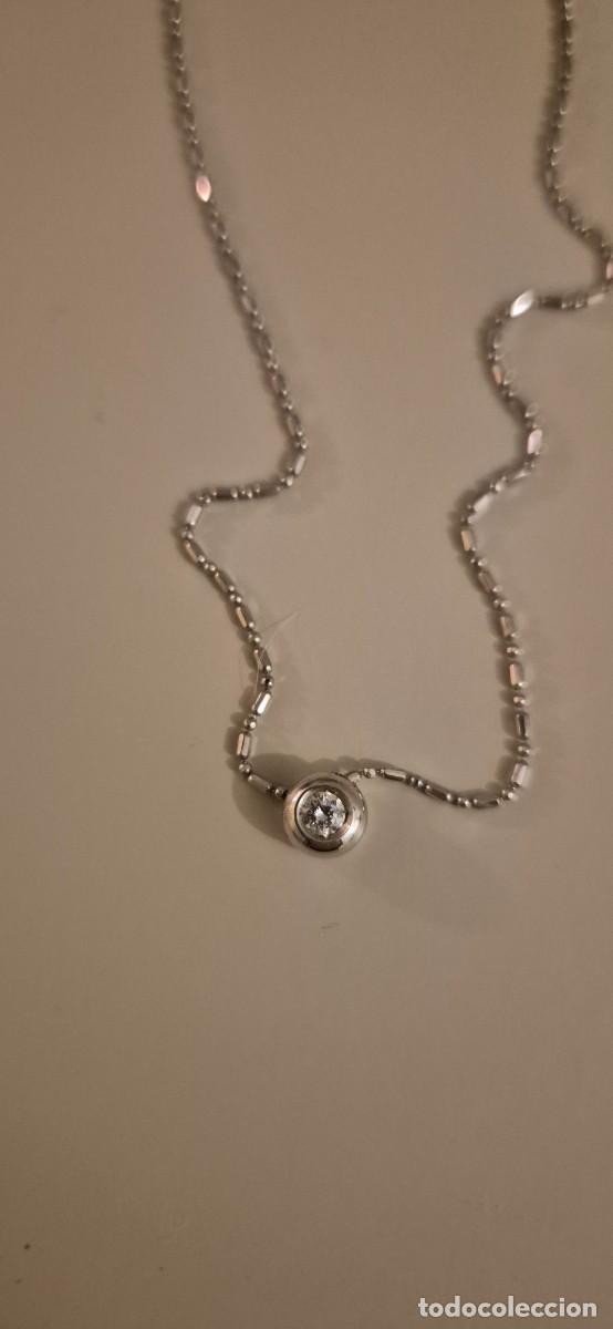 Joyeria: Cadena de oro blanco con diamante natural - Foto 2