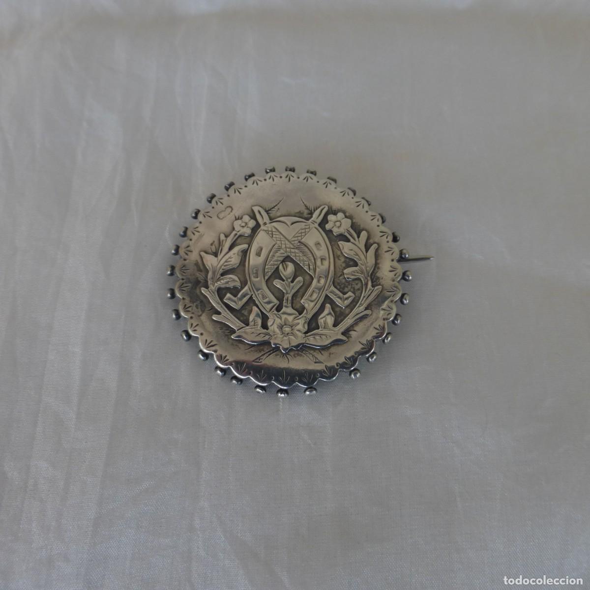 Joyeria: ANTIGUO VICTORIANO BROCHE &rdquo;HERRADURA DE LA SUERTE&rdquo; PLATA DE LEY CHESTER 1886 S. XIX SILVER BROOCH